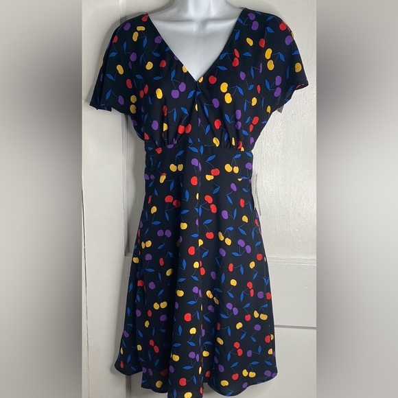 Modcloth Red and Yellow  Cherry A-Line Sundress - Picture 1 of 12